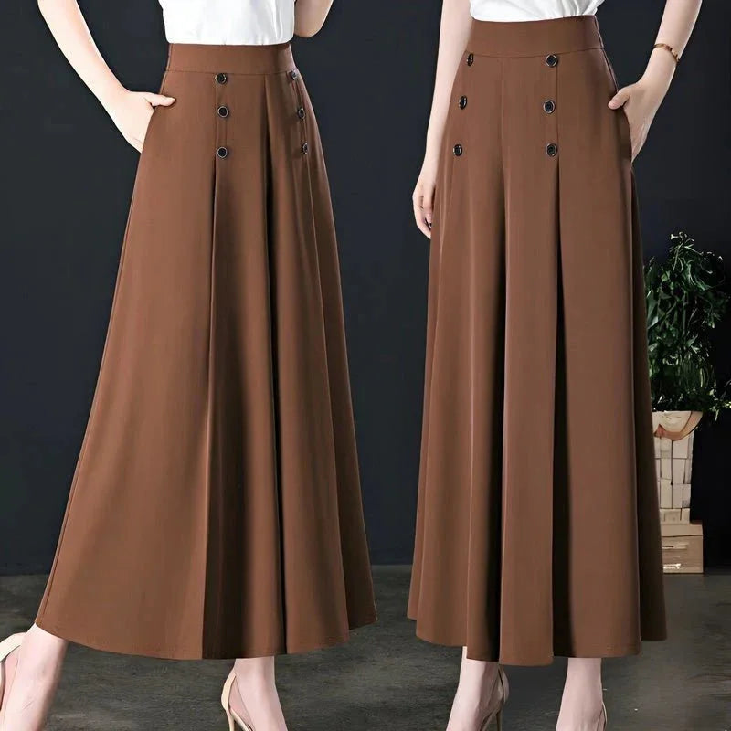 Pantalon Large Élégant - Flatte Instantanément Votre Silhouette — Marron Foncé, photo 11