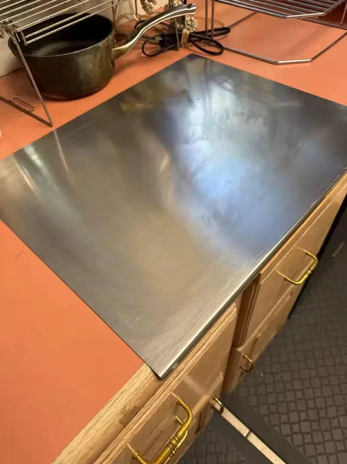 Planche À Découper En Acier Inoxydable - Planche De Cuisine Antidérapante — photo d'un client 6